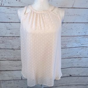 CANDIE'S Tank Top Chiffon with Tiny Hearts Blush-Medium